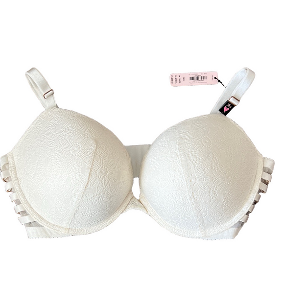 Victoria’s Secret Very Sexy Push-Up Bra 38D NWT White/Cream Lace - Picture 1 of 5